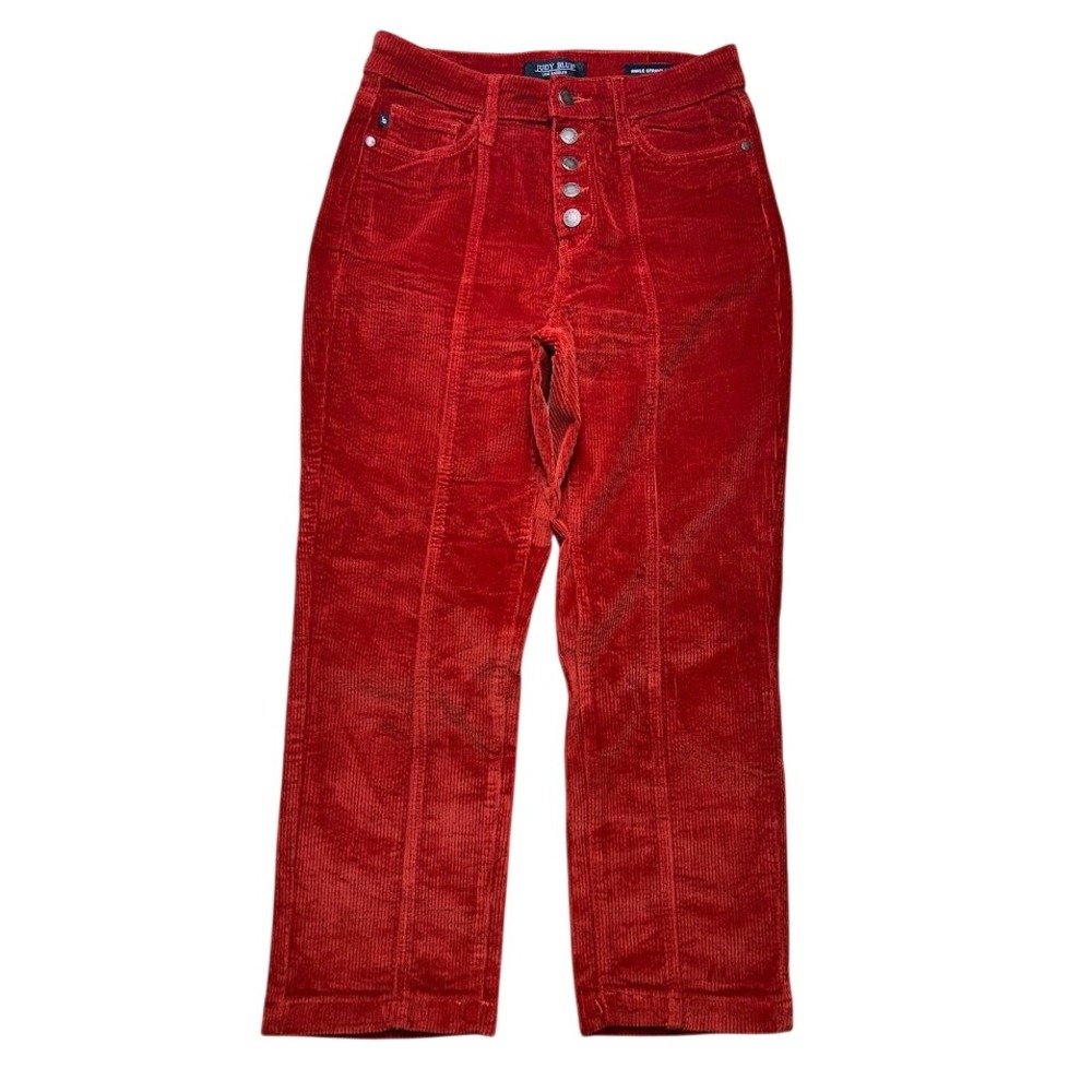 Judy Blue Orage Corduroy High Rise Button Fly Ankle Straight Pants JB88516 9/29